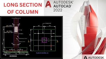 Long section of column foundation tutorial & Column section in AutoCAD |  AutoCAD Bangla tutorial