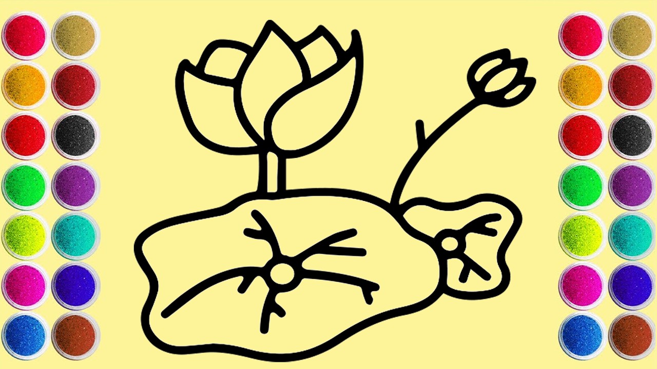 Relax and enjoy this satisfying sand painting of cute lotus | easy step by step tutorial