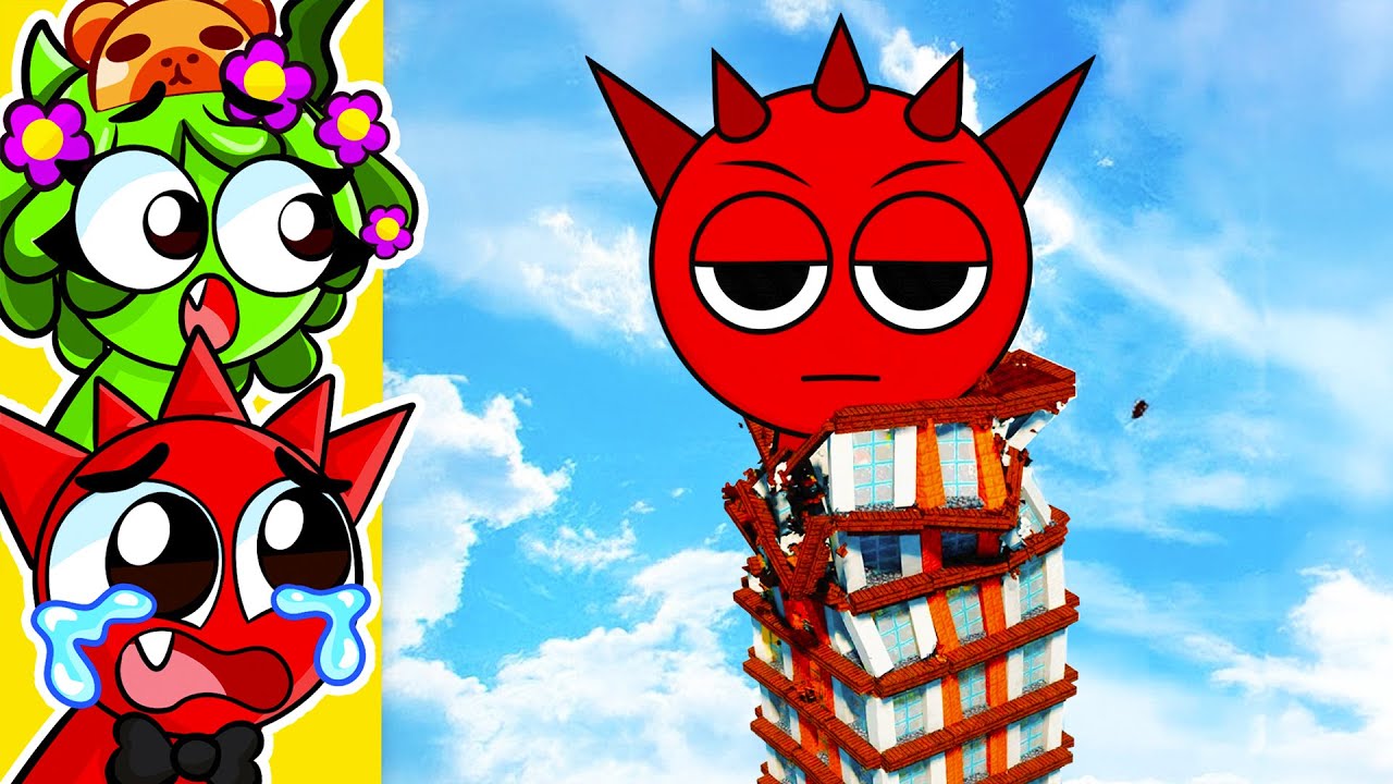 SPRUNKI GIGANTE vs EDIFICIOS 😱