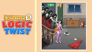 Brain Puzzle 2 Logic Twist level 89 solution | help the female lead escape the ghostly maze