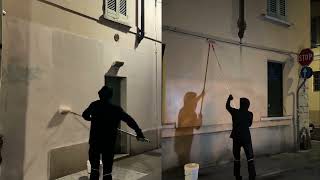 Ghost Pitùr - The Anonymous Hero Cleaning Graffiti at Night