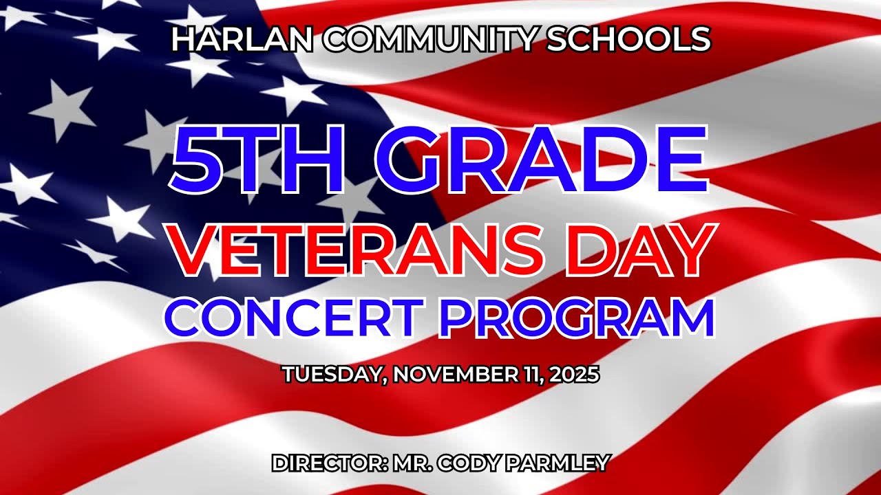 Harlan Community 5th Grade Veterans Day Program - 11/11/25 - YouTube