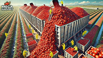 Inside the Tomato Megafarm: From MegaFarm to Supermarket! (Full Process)