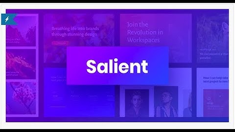 ✅ SALIENT ➡️ PLANTILLA MULTIPROPÓSITO WORDPRESS