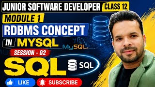 Junior Software Developer Class 12 | Module 1 | RDBMS Concept in MySQL | Session 02 – SQL