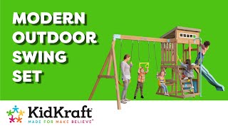 Modern Outdoor Swing Set | KidKraft Wooden Outdoor Swing Sets