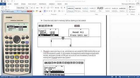 CASIO Financial Calculator Set Up