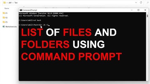 How Can I Get a List of Files and Folders in a Directory Using Command Prompt/DOS/CMD
