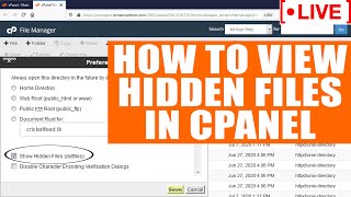 [🔴LIVE] How to view Hidden dot files in cPanel? screenshot 2