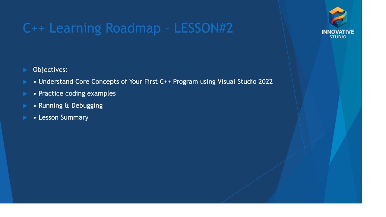 LESSON#2 - C++ Learning Roadmap Using Visual Studio 2022 - YouTube