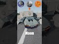 Bugatti VS wall on different planets  #beamngdrive