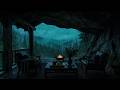 🌧️ Deep Sleep Tonight (NO ADS) 😪 Heavy Rainstorm, Thunder and Warm Fireplace Ambience