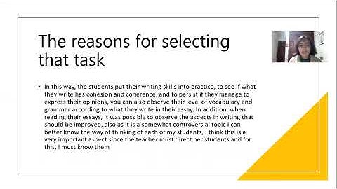 Design 2 tasks for assessing writing. Valentina Granja