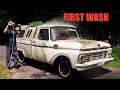 FIRST WASH in 25 YEARS | Abandoned Yard Find Rescue " BUCK " - 1964 Ford F100 Truck 1st wash