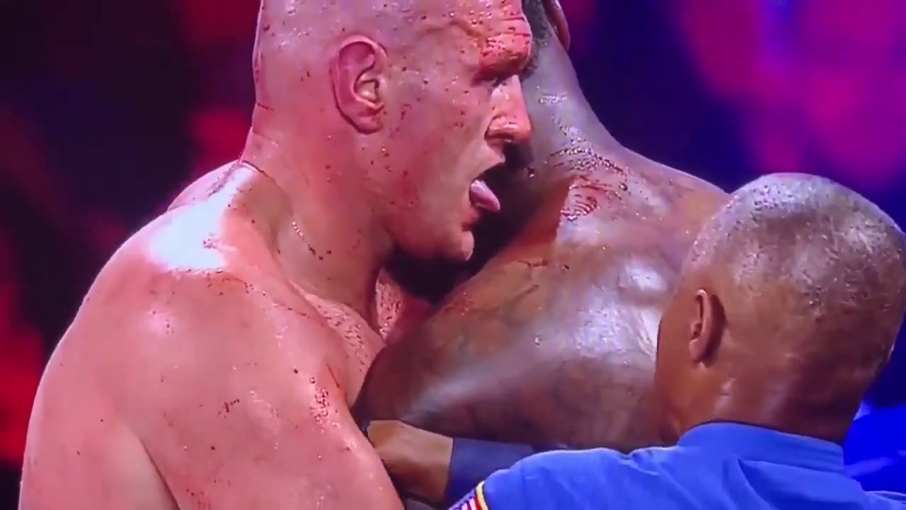 Tyson Fury licks Deontay Wilder’s BLOOD in Fight 2