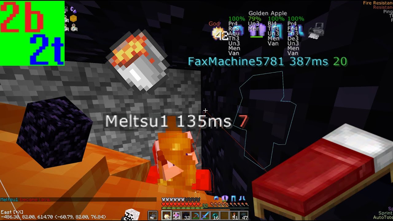 Bed Trapping New 2b2t Players YouTube