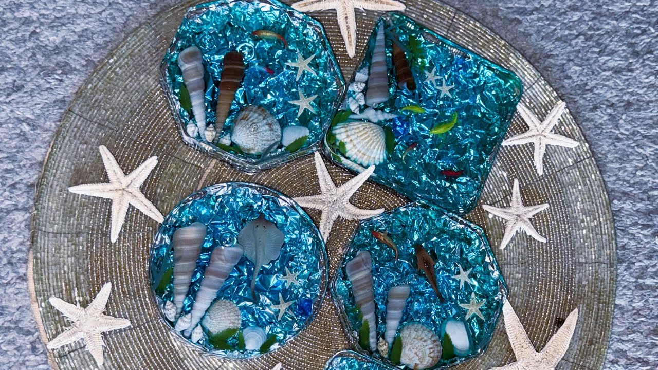 DIY Resin Ocean Coasters 🌊 You Won't Believe This Effect
