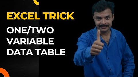 Excel Trick: Create One/Two Variable Data Table with What-If Analysis