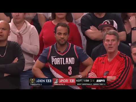 2019 NBA季後賽(金塊 VS 拓荒者)game3 延長賽4 全場精華