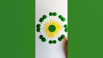 Diwali Rangoli Design🤩🌺🪔Easy Rangoli Tips and Tricks #rangoli #rangolidesigns #diwalirangoli #shorts