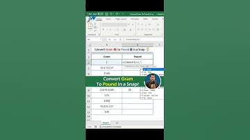 Hidden Trick! Instantly Convert Grams to Pounds in Excel 😮 Excel For Fresher #shorts