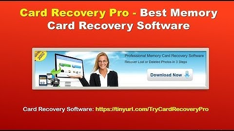 Best Memory Card Recovery Software - Card Recovery Pro Review