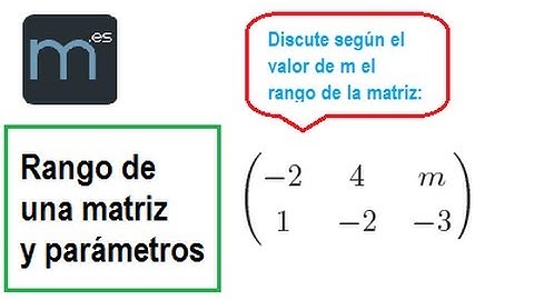 Discusión del rango de una matriz