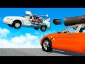 We Shot Flying Cars Out of the Air with the INSANE Cannon Car in BeamNG Multiplayer!