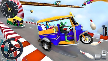 Tuk Tuk Rickshaw Impossible Tracks 3D - Stunt Ramp Driving Simulator - Android GamePlay