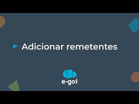 E-goi | Adicionar remetentes