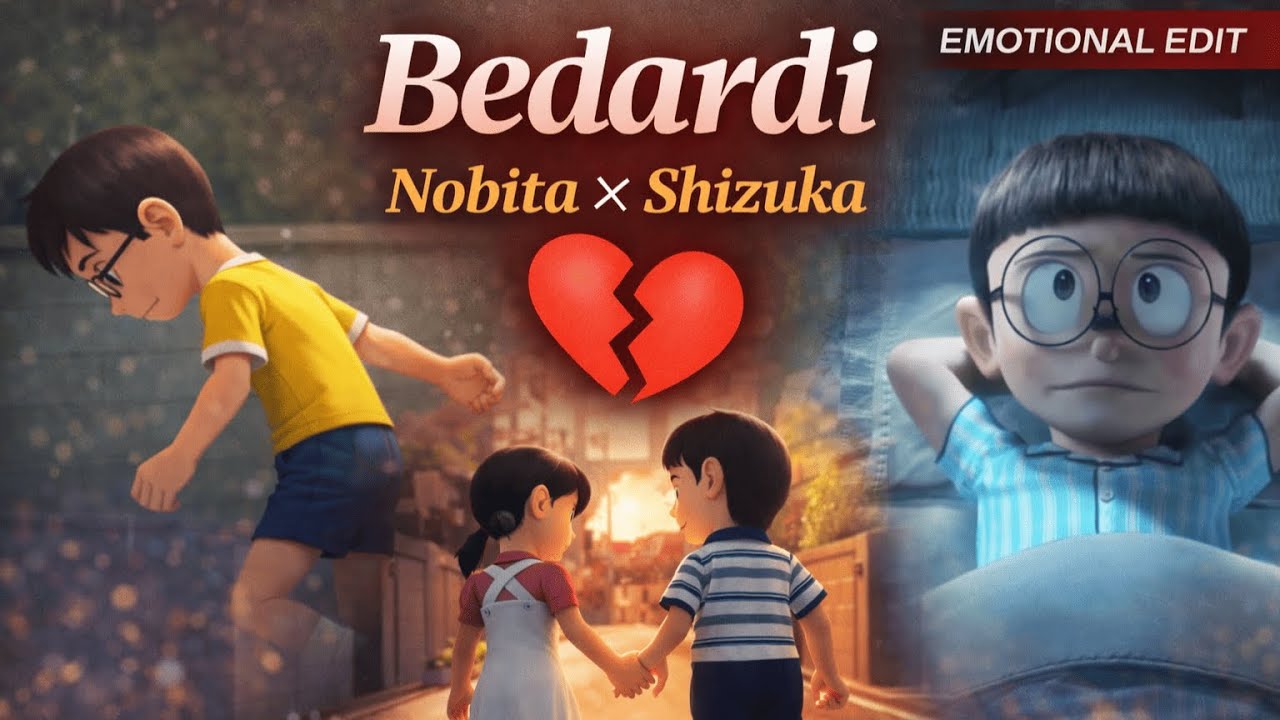 Bedardi 💔 Nobita & Shizuka Emotional Love Story | Doraemon Sad Anime Edit Hindi