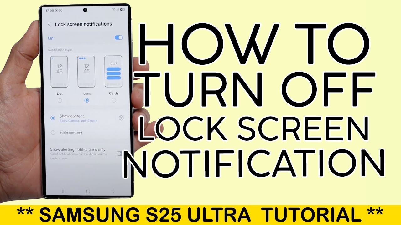 How to Turn off Lock Screen Notification on Samsung S25 Ultra 2025 ...