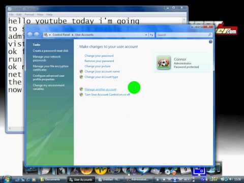 how to enable admin account on vista & 7