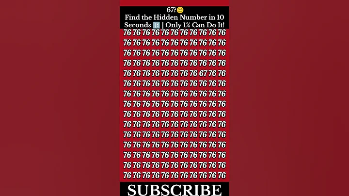 “Find the Hidden Number in 10 Seconds 🔢 | 99% Fail This Eye Test!