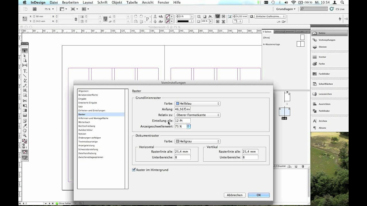 Grundlinienraster in InDesign erstellen - YouTube