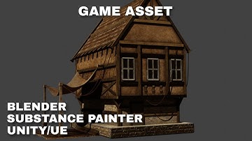 Game Asset Indonesia - Medieval House - Blender & Substance Painter