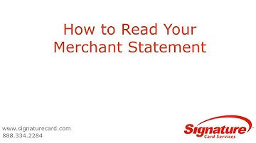 How to Read Your Merchant Statement