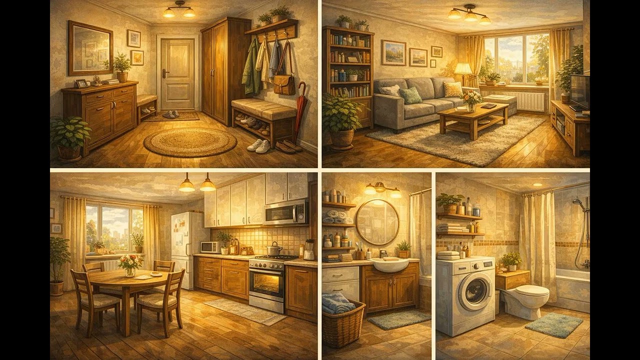 Learn Hungarian Listening: My Apartment and Furniture (Séta a lakásban)