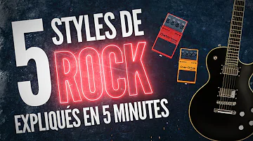 Quels sont les 3 styles qui influencent le rock ?