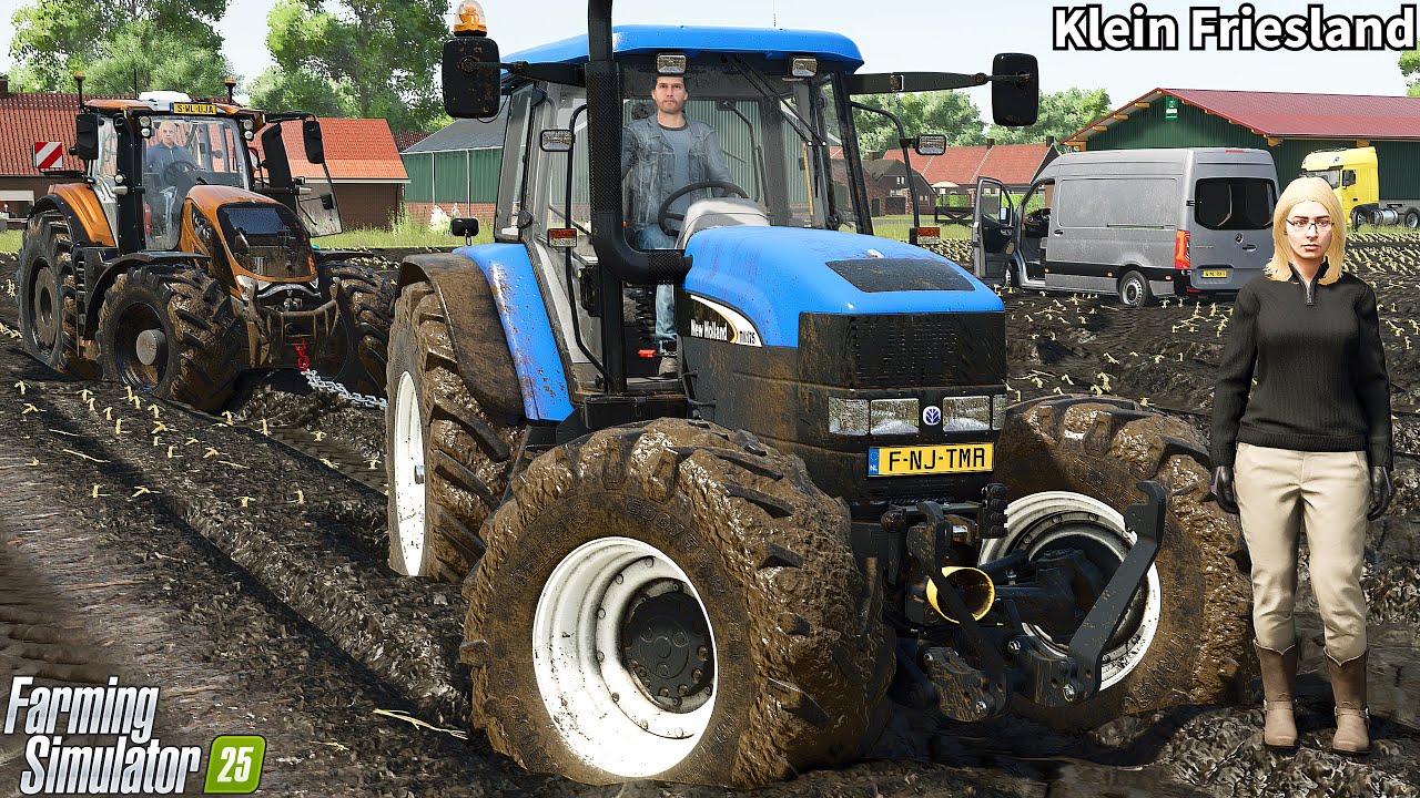 Spreading Manure in Extreme Weather Conditions With Valtra S 380│Klein Friesland│FS 25│Timelapse10