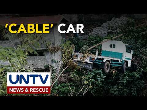 VIRAL: Dalawang sasakyan, itinawid gamit ang kable sa Tuba, Benguet