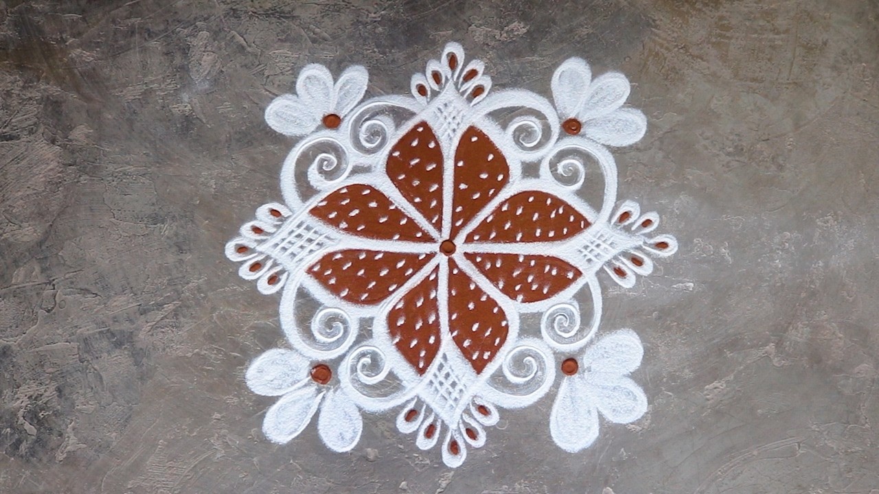 beginners rangolidesign #kolam  by MoshithaArt rangoli || Kolam || Muggulu
