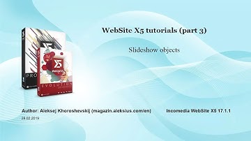 WebSite X5 Professional tutorial (part 3). Slideshow objects