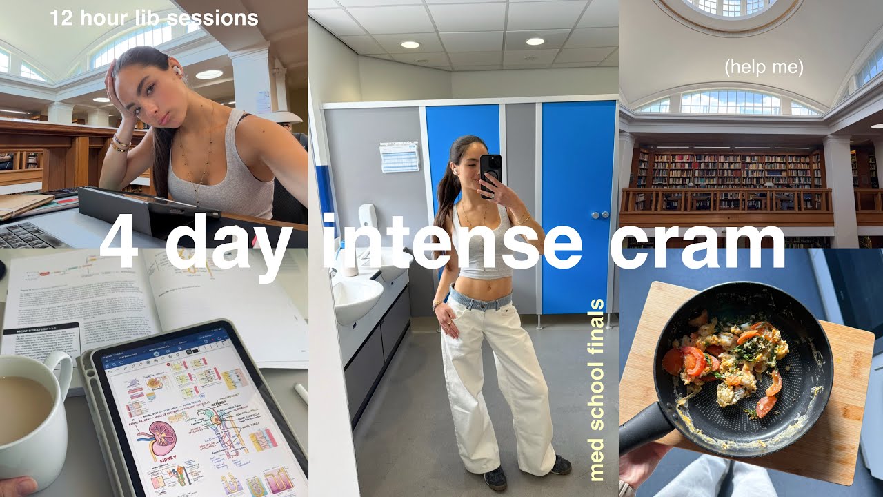 my final med school exams vlog | 12 hour library days and cramming