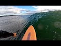 Raw pov surf  easy uncrowded point break on a mid length