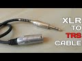 How to make xlr to trs cable