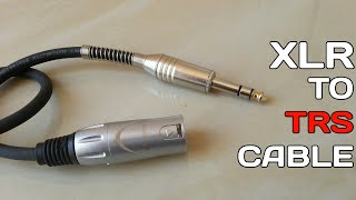 How to make XLR to TRS Cable