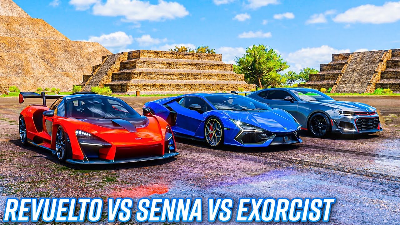 Lamborghini Revuelto vs McLaren Senna vs Hennessey 'The Exorcist' | Forza Horizon 5