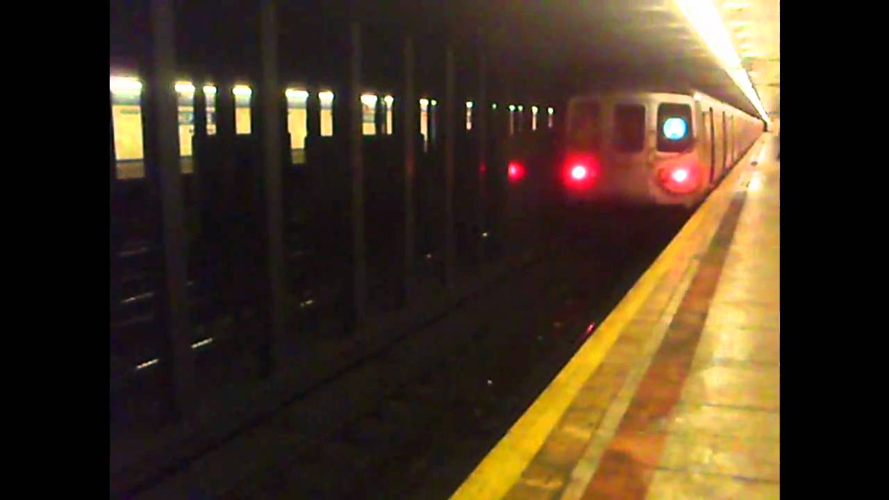 IND Subway R46 (A) Train Running Express through Shepard Avenue - YouTube