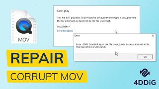 😯[mov repair] how to repair corrupted video mov - fix this file isn't playable error code 0xc00d36c4